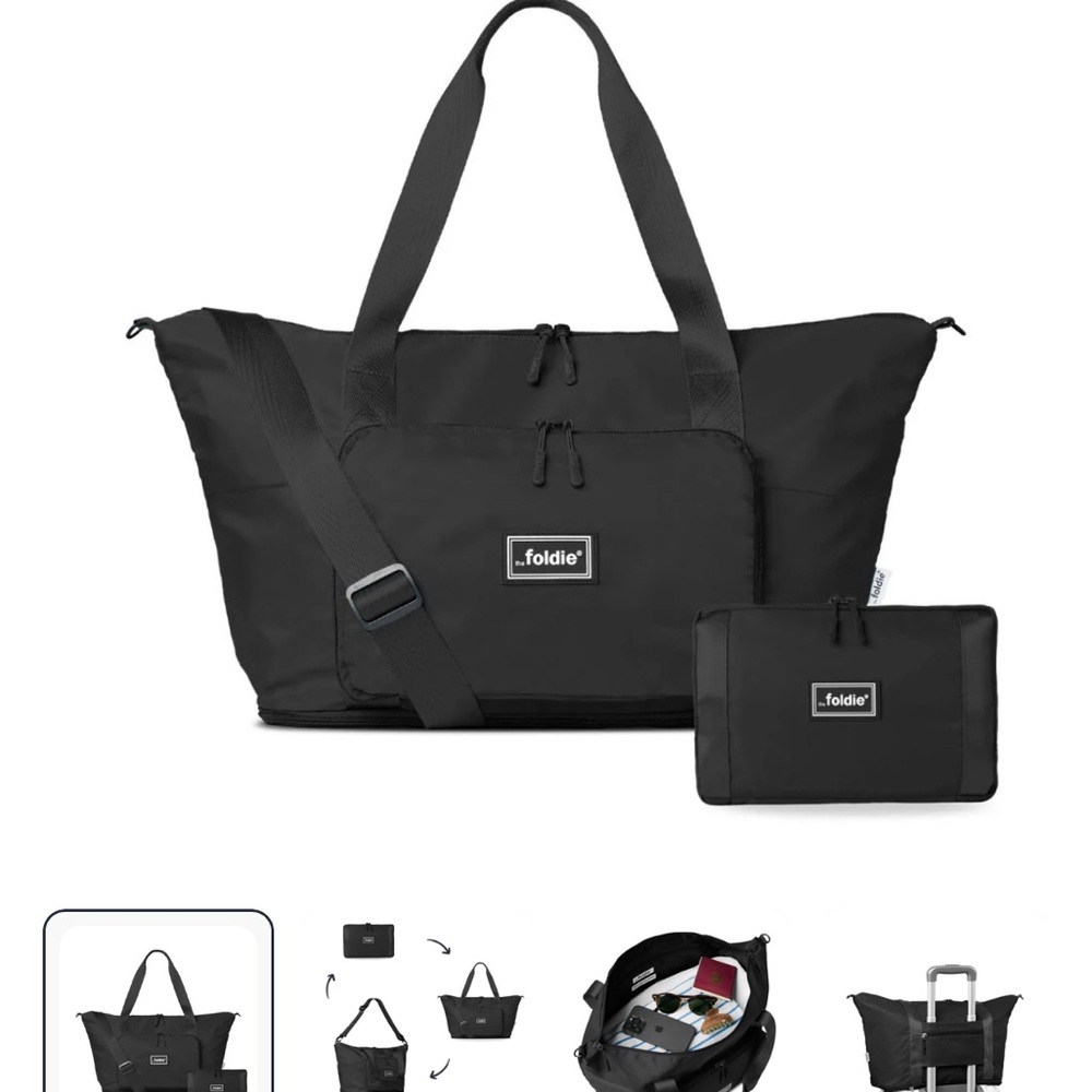 NWT Black Travel Tote Bag